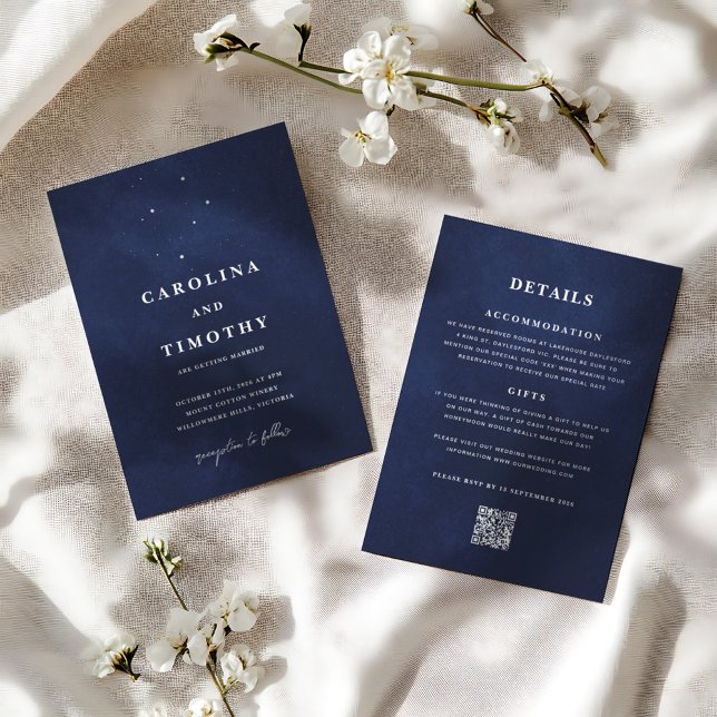 Convite de Casamento Cruz do Sul Celestial (Criador carregado)