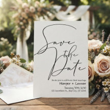 Convite de casamento Cute Doodle Save the Date