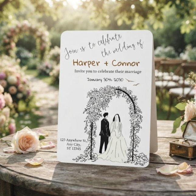 Convite de casamento Cute Doodle Save the Date (Criador carregado)
