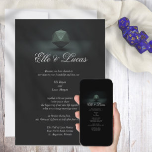 Convite de Casamento D20 Dark Moth