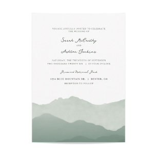 Convite de casamento da cordilheira