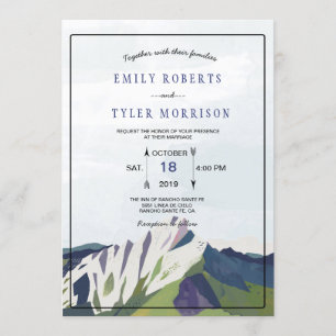 Convite de casamento da Floresta da Montanha Moder