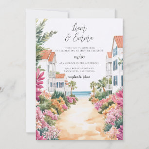 Convite de Casamento da Flórida Aquarela