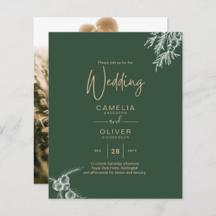 CONVITE DE CASAMENTO da FOTO Juniper Green Modern 