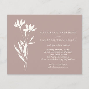 Convite de casamento da Mata-Mata Floral Elegante