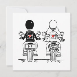 Convite De Casamento Da Noite De Motocicleta Perso