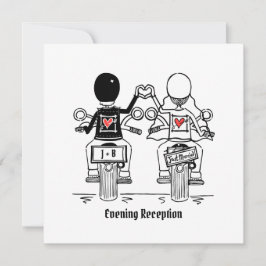 Convite De Casamento Da Noite De Motocicleta Perso
