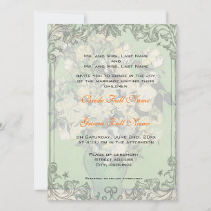 Convite de casamento da noiva e dos pais do noivo