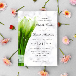 Convite De Casamento Da White Calla Lily Florals