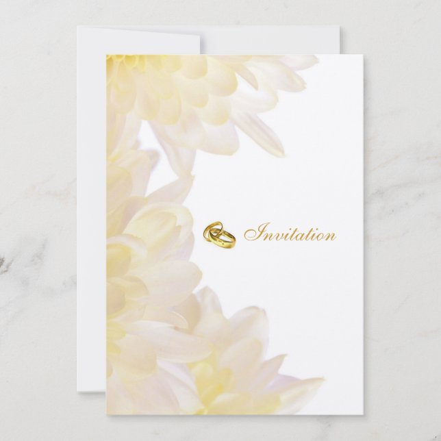Convite De Casamento Dahlias (Frente)