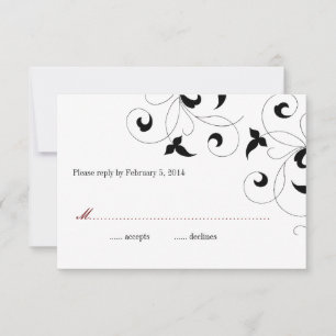 Convite de Casamento Dainty Vine RSVP