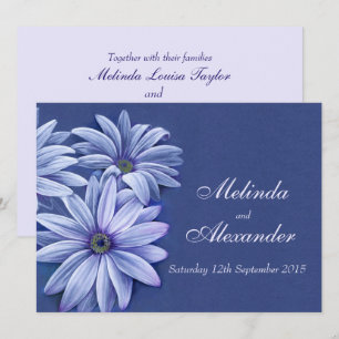 Convite de casamento Daisy osteospermum púrpura a
