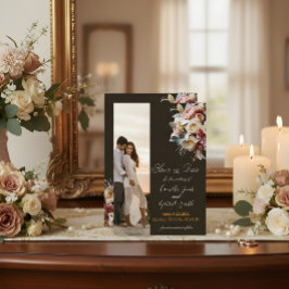 Convite de Casamento Dark Elegant Boho | Flor de L