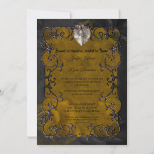 Convite de casamento Dark Gothic Halloween