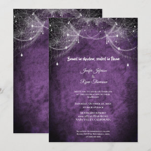 Convite de casamento Dark Gothic Halloween