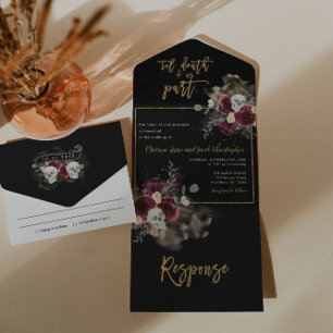 Convite de Casamento Dark Romance Gótico Tudo em U