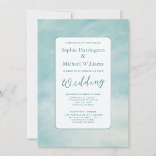 Convite de casamento das Nuvens do Céu Azul Código