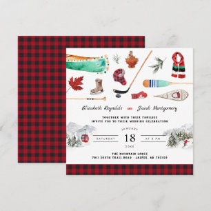 Convite de Casamento de Acampamento no Inverno Rús