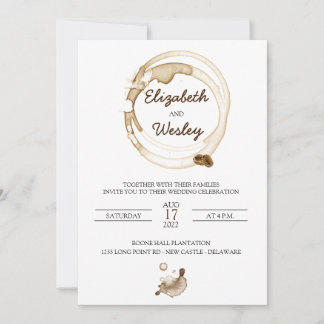 Convite De Casamento De Amantes De Café