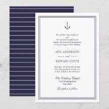 Convite De Casamento De Ambos Os Pais Da Ancoragem