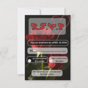 Convite de Casamento de Amor Coração Abstrato Rosa