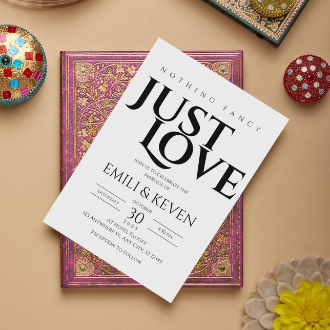 Convite de Casamento de Amor Minimalista (Criador carregado)