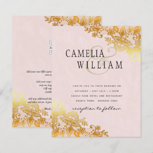 CONVITE DE CASAMENTO de Ampersand Clássico de Lace
