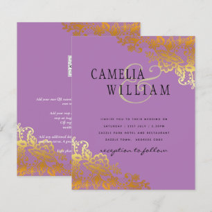 CONVITE DE CASAMENTO de Ampersand Clássico de Lace