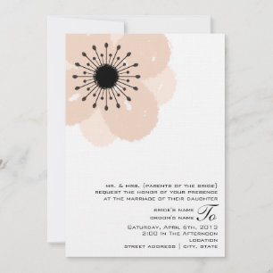 Convite de casamento de Anemone Rosa: De Pais Da N