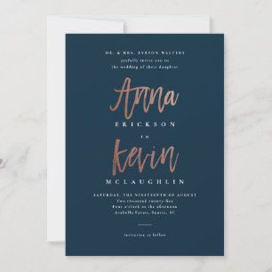 Convite de casamento de Anna e Kevin