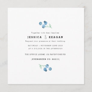 Convite de casamento de Aquarela Trio