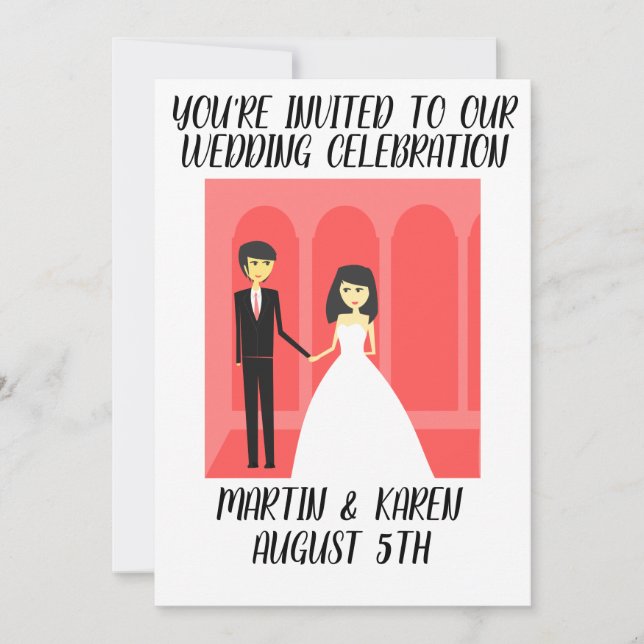 CONVITE DE CASAMENTO DE ARTE CASAL (Frente)