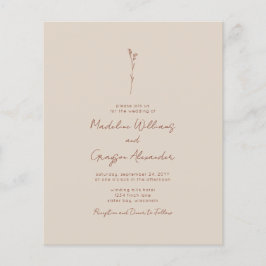 CONVITE DE CASAMENTO de Arte Simples de Linha Botâ