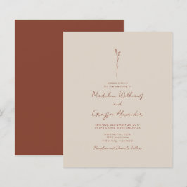 CONVITE DE CASAMENTO de Arte Simples de Linha Botâ