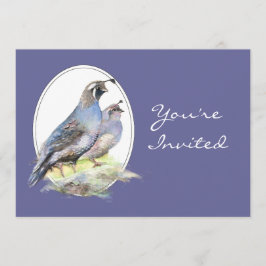 Convite de casamento de aves de codorniz da Califó