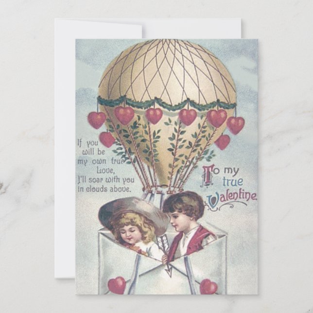 Convite de Casamento de Balão de Ar Quente para Cr (Frente)