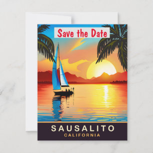 Convite de Casamento de Barco à Vela em Sausalito