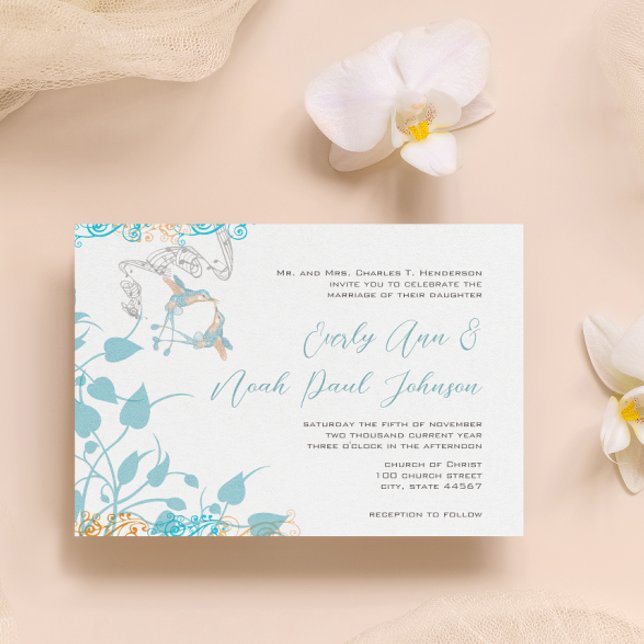 Convite de Casamento de Beija-flor Musical (Criador carregado)