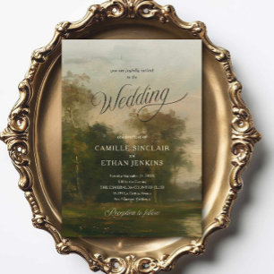 Convite de Casamento de Belas Artes Estilo Mansã