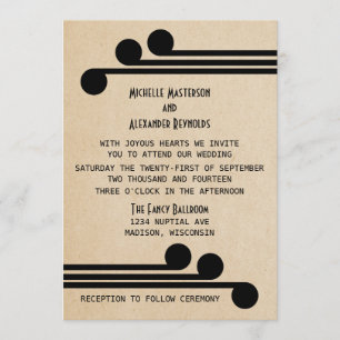Convite de casamento De Bicho Preto Deco