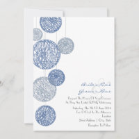 Convite De Casamento De Blue Twine Globes