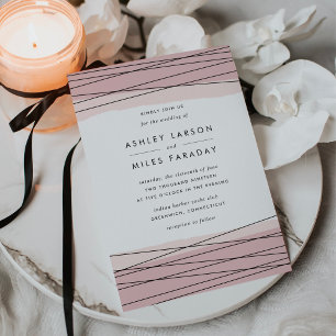 Convite de Casamento de Blush de Linhagem