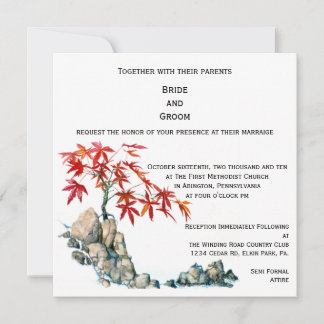 Convite de Casamento de Bonsai do Mapeamento Verme