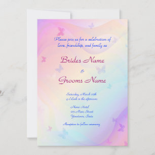 Convite de Casamento de Borboletas Na moda