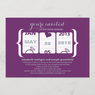 Convite de Casamento de Caça-Níquel