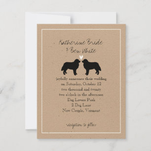 Convite de Casamento de Cães da Montanha de Berna
