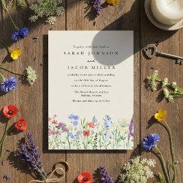 Convite de Casamento de Campo de Flores Silvestres