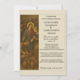 Convite de Casamento de Cana Bíblia Casamento