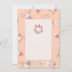 Convite de Casamento de Caramelo com Coroa Floral