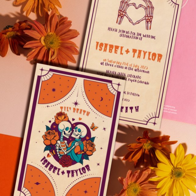 Convite De Casamento De Cartão De Tarô Gótico Únic (Criador carregado)